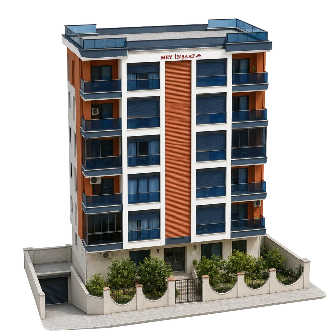 Maşuk Apartmanı — аксонометрический чертёж (иллюстративно)